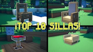 ✔ Minecraft TOP 10 diseños de SILLAS en MINECRAFT 😍 [upl. by Fiedling]