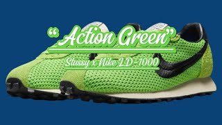 Stussy x Nike LD1000 “Action Green”  Detailed look  Price and Date Release [upl. by Jac]