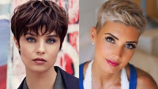 Women Long Pixie Haircut Style Top Trending 2024  wavy hair for short hair  pixie cuts [upl. by Eimorej652]