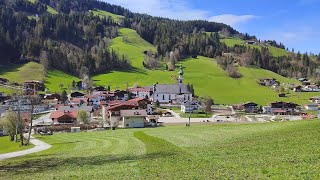 Oberau Wildschönau in Spring ASMR  Tyrol Austria • Virtual Walking Tour in 4K [upl. by Jeaz380]