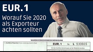 EUR1  einfach erklärt 2020 [upl. by Lenahs979]