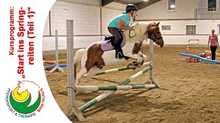 Reitenlernen quotStart ins Springreiten  Teil 1quot mit Karen Krause Juni 2020  Reitunterricht [upl. by Allanson]