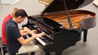 Pirates Of The Caribbean Hes A Pirate Piano Duet 100k Special [upl. by Bully233]