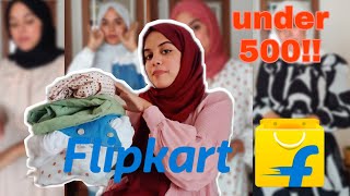 Flipkart dresses Tryon HAUL under 500  modest fashion  Malayalam [upl. by Imehon]