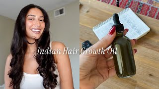 my indian moms hair growth secret diy ayurvedic hair oil recipe  how to apply [upl. by Fablan]