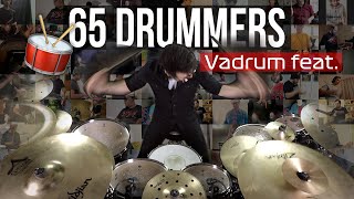 F1 Theme by Brian Tyler feat 65 Drummers Drum Collab [upl. by Etnoed51]