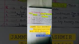 Jampk Reorganization act 2019  Remember Schedules tricks jkpsi jkssb jkpsc shorts [upl. by Cordle]