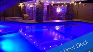 Glowing Exposed Aggregate Pool Deck  AGT Glow Stones [upl. by Anifled277]