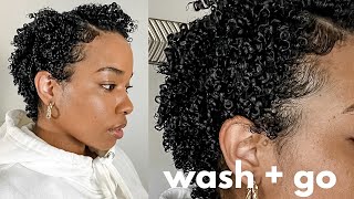 SUPER DEFINED Wash N Go on SHORT Curly HAIR [upl. by Barcot]