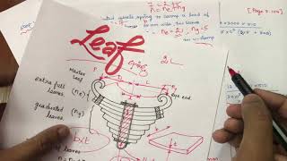 Design of Leaf spring  Design of Machine elements Tamil [upl. by Enneira]