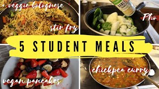 5 Delicious Nutritious Quick amp Cheap Student Meals  Full Recipes amp Step by Step [upl. by Nagam]