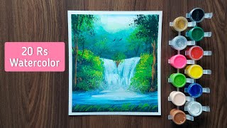 Drawing with 20 Rs watercolor  tutorial shorts [upl. by Florette719]