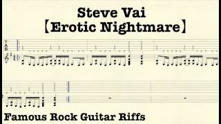 Famous Rock Guitar Riffs with TABs【Erotic Nightmare】SteveVai [upl. by Notnerb]