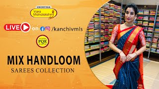 Mix Handloom Sarees Collection  WhatsApp Number 89 0001 0002  Kancheepuram Varamahalakshmi Silks [upl. by Essirehs]