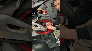 Motorcycle chain tension maintenance basics adjustment how to do it yourself hints and tips PT3 [upl. by Lydon]