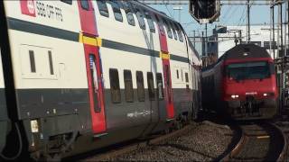 Züge im Minutentakt in Zürich Oerlikon TrainsEisenbahnRailway [upl. by Prospero338]