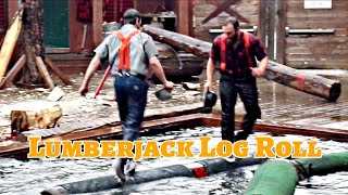 Wait for it 👀 Lumberjack Log Roll The Great Alaskan Lumberjack Show alaska lumberjacks ketchikan [upl. by Knobloch]