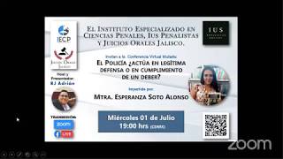 El policía ¿actúa en legitima defensa o en cumplimiento de un deber Mtra Esperanza Soto Alonso [upl. by Iborian]