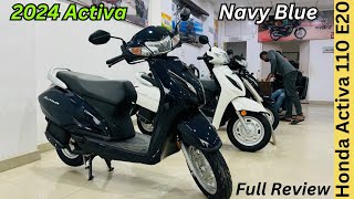 New Honda Activa Deluxe Bs6 Navy Blue Colour Full Review ♥️ Better Than TVS Jupiter [upl. by Itra119]