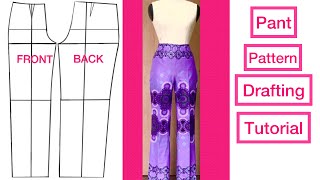 How to Make Women Trouser  Pant pattern tutorial  SLACK FOUNDATION [upl. by Ordnael]