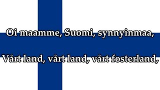 Svensk text  Maamme Vårt land  Finlands Nationalsång [upl. by Eiramlatsyrk]