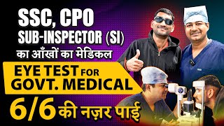 SSC CPO SI Police Sub Inspectors Eye Test for Govt Medical  Got 66 Vision by Contoura Laser [upl. by Ientruoc]