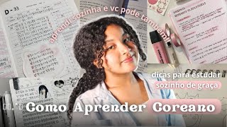 COMO APRENDER COREANO SOZINHO  dicas para começar a aprender Coreano de graça [upl. by Ahsatsana]