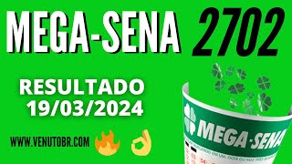 🍀 Resultado MegaSena 2702 [upl. by Lahcar637]