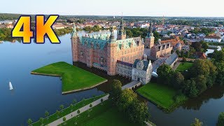 Frederiksborg Castle and Charlottenlund Palace Phantom 4 pro drone 4K [upl. by Rapsag677]