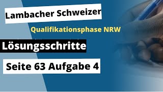 Seite 63 Aufgabe 4 Lambacher Schweizer Qualifikationsphase Lösungen NRW [upl. by Hsirahc]