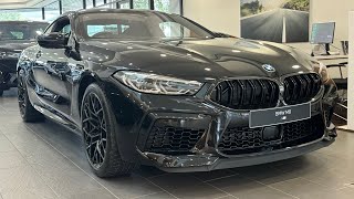 BMW M8 Competition 44L v8 in Black Sapphire Walkaround INTERIOR amp EXTERIOR [upl. by Ahsienak]