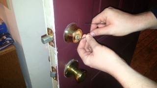 How to Pick a Front Door Lock Deadbolt EASY [upl. by Anyzratak738]