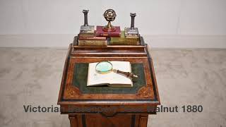 Victorian Davenport Desk Walnut 1880 [upl. by Nutter753]