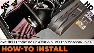 GMC Sierra 25003500 HD amp Chevy Silverado 25003500 HD 66L 573077 Air Intake Installation [upl. by Eintroc]