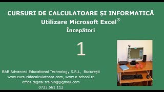 Cursuri de calculatoare – Microsoft Excel 2016 – Incepatori – Cursul nr 1  7 [upl. by Ettennor316]