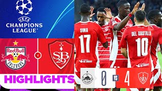 RB Salzburg vs Brest 04 UCL Highlights  salzburg Brest résumé  Stade Brestois Salzburg [upl. by Yednil]