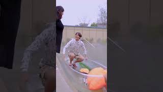 DONT LAUGH CHALLENGE FAT GIRL FILLS UP THE POOL 😂😂😂shorts GuiGe hindi funnycomedyspy come [upl. by Teodoor562]