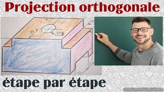 Projection orthogonale 5 Comment réaliser une projection orthogonale en dessin techniqueProjection [upl. by Carthy]