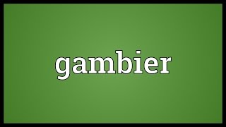 Gambier Meaning [upl. by Novad]