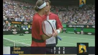 Federer v Safin 2004 Australian Open Mens Final Highlights [upl. by Mhoj]