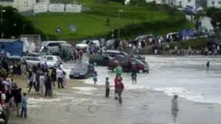 Polzeath beach Cornwall flooding summer 2008 [upl. by Hesky]