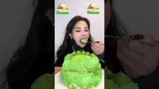 Asmr🍰Eating Matcha Cream Cake🍰 Soft And Waxy Sound 크림丨먹방丨Mukbang丨Satisfying丨Eatings [upl. by Hanas352]