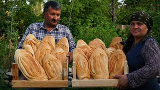 Baking Fresh Bread Traditional Recipe from Our Village Bread Loaves [upl. by Glogau873]