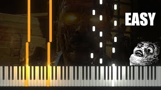 Call of Duty  Zombies Theme Damned  EASY Piano tutorial Synthesia [upl. by Canica]