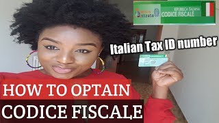 HOW TO GET CODICE FISCALE  ITALIAN TAX IDENTIFICATION NUMBER [upl. by Atnohsal798]