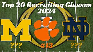 Ranking The Top 20 CFB Recruiting Classes of 2024  2011 [upl. by Buseck]