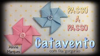 DIY Catavento com fita gorgurão [upl. by Hale]