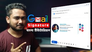 How to Create Gmail Signature with Image Social Icons  Professional Free Email Signature [upl. by Llertnov]