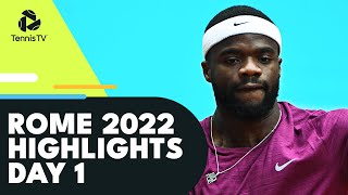 Tiafoe Faces Krajinovic Cilic Garin amp Karatsev In Action  Rome 2022 Highlights Day 1 [upl. by Aliwt]