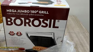 Borosil Mega Jumbo 180° Grill  Borosil Sandwich Maker  How TO Use Grill Sandwich Maker [upl. by Noinatrad]